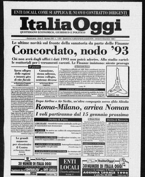 Italia oggi : quotidiano di economia finanza e politica